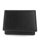 Men Leather Trifold Wallet Slim Pocket Card Holder with Clear ID Window for Cash & Credit Cards Wallets
